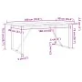 Mesa de comedor marco O madera maciza pino acero 180x90x75,5 cm de , Mesas de cocina y de comedor - Ref: Foro24-3282744, Prec...