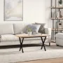 Mesa de centro marco X madera maciza pino y acero 90x40x45,5 cm | Foro24.es | Tu tienda online para hogar, jardín y más Foro24.es