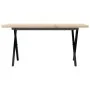 Mesa de centro marco X madera maciza pino y acero 90x40x45,5 cm | Foro24.es | Tu tienda online para hogar, jardín y más Foro24.es