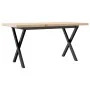 Mesa de centro marco X madera maciza pino y acero 90x40x45,5 cm | Foro24.es | Tu tienda online para hogar, jardín y más Foro24.es