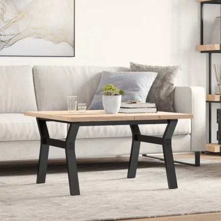 Mesa de centro marco Y madera maciza pino y acero 80x80x45,5 cm | Foro24.es | Tu tienda online para hogar, jardín y más Foro24.es