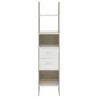 Estantería de madera contrachapada blanco y roble 40x35x180 cm de , Librerías y estanterías - Ref: Foro24-803421, Precio: 103...