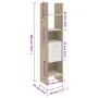 Estantería de madera contrachapada blanco y roble 40x35x180 cm de , Librerías y estanterías - Ref: Foro24-803421, Precio: 103...