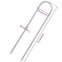 Clavijas de tierra forma U 25 uds acero galvanizado 15x3,5 cm de , Accesorios para tiendas de campaña - Ref: Foro24-4009363, ...