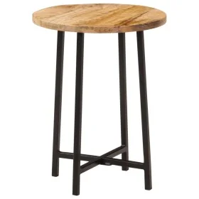 Mesa de centro hierro y madera maciza de mango 35x35x45 cm by , Coffee table - Ref: Foro24-371970, Price: 44,70 €, Discount: %