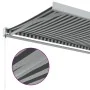 Toldo retráctil aluminio y tela gris antracita y blanco 5x3 m by , Awnings - Ref: Foro24-3216127, Price: 697,29 €, Discount: %