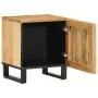 Mesita de noche de madera maciza de mango rugosa 40x34x46 cm | Foro24.es | Tu tienda online para hogar, jardín y más Foro24.es