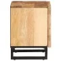 Mesita de noche de madera maciza de mango rugosa 40x34x46 cm | Foro24.es | Tu tienda online para hogar, jardín y más Foro24.es