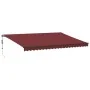 Toldo retráctil automático con LEDs burdeos 500x350 cm by , Awnings - Ref: Foro24-3215009, Price: 701,64 €, Discount: %