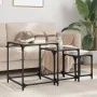 Mesas de centro apilables 3 pzas acero y tapa de vidrio negro | Foro24.es | Tu tienda online para hogar, jardín y más Foro24.es