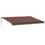Toldo retráctil automático con luces LED marrón 500x350 cm by , Awnings - Ref: Foro24-3215414, Price: 701,53 €, Discount: %