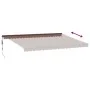 Toldo retráctil automático con luces LED marrón 500x350 cm by , Awnings - Ref: Foro24-3215414, Price: 701,53 €, Discount: %