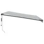 Toldo retráctil automático gris antracita y blanco 450x350 cm by , Awnings - Ref: Foro24-3215814, Price: 492,86 €, Discount: %