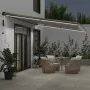Toldo retráctil automático luz LED antracita blanco 600x350 cm by , Awnings - Ref: Foro24-3215823, Price: 859,41 €, Discount: %