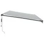 Toldo retráctil automático luz LED antracita blanco 600x350 cm by , Awnings - Ref: Foro24-3215823, Price: 859,41 €, Discount: %