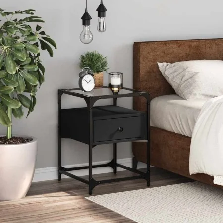 Mesita de noche madera de ingeniería negra 40x40x55 cm von , Nachttische - Ref: Foro24-846074, Preis: 63,33 €, Rabatt: %