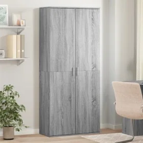 Aparador alto madera de ingeniería gris Sonoma 80x35x180 cm by , Lockers and storage cabinets - Ref: Foro24-3276656, Price: 2...