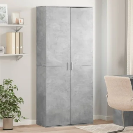 Aparador alto madera de ingeniería gris hormigón 80x35x180 cm von , Schließfächer und Lagerschränke - Ref: Foro24-3276654, Pr...