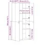 Aparador alto madera de ingeniería gris hormigón 80x35x180 cm von , Schließfächer und Lagerschränke - Ref: Foro24-3276654, Pr...