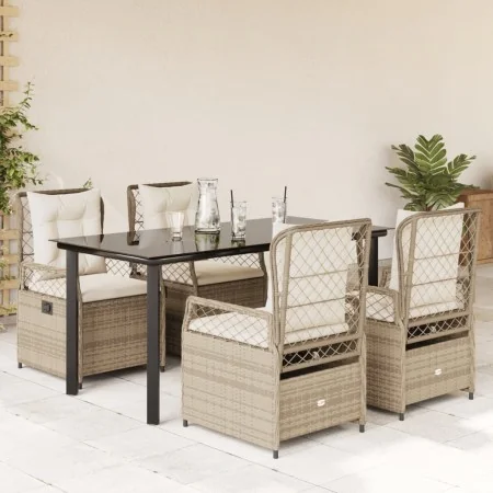Set comedor de jardín 5 pzas con cojines ratán sintético beige von , Gartensets - Ref: Foro24-3263023, Preis: 565,07 €, Rabat...