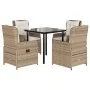 Set comedor de jardín 5 pzas con cojines ratán sintético beige von , Gartensets - Ref: Foro24-3262890, Preis: 523,57 €, Rabat...