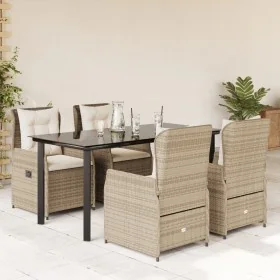 Set comedor de jardín 5 pzas con cojines ratán sintético beige von , Gartensets - Ref: Foro24-3262892, Preis: 596,07 €, Rabat...
