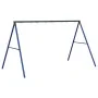 Estructura columpio exterior y 8 ganchos para colgar acero azul by , Accessories for swings and play structures - Ref: Foro24...