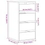 Cajonera de esquina madera ingeniería marrón roble 40x41x76 cm von , Schubladen - Ref: Foro24-852867, Preis: 95,00 €, Rabatt: %