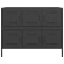 Aparador acero negro 100,5x39x79 cm de , Aparadores - Ref: Foro24-843096, Precio: 189,56 €, Descuento: %