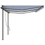 Toldo automático con LED sensor de viento azul y blanco 6x3,5 m von , Markisen - Ref: Foro24-3070291, Preis: 989,30 €, Rabatt: %