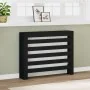 Cubierta de radiador madera de ingeniería negro 104x20x82 cm by , Accessories for heating radiators - Ref: Foro24-852691, Pri...