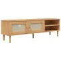 Mueble de TV SENJA aspecto ratán madera pino marrón 158x40x49cm de , Muebles TV - Ref: Foro24-358043, Precio: 119,56 €, Descu...