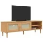 Mueble de TV SENJA aspecto ratán madera pino marrón 158x40x49cm de , Muebles TV - Ref: Foro24-358043, Precio: 119,56 €, Descu...