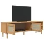 Mueble de TV SENJA aspecto ratán madera pino marrón 158x40x49cm de , Muebles TV - Ref: Foro24-358043, Precio: 119,56 €, Descu...