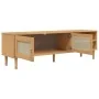 Mueble de TV SENJA aspecto ratán madera pino marrón 158x40x49cm de , Muebles TV - Ref: Foro24-358043, Precio: 119,56 €, Descu...
