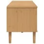 Mueble de TV SENJA aspecto ratán madera pino marrón 158x40x49cm de , Muebles TV - Ref: Foro24-358043, Precio: 119,56 €, Descu...