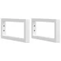 Soportes estante de lavabo 2 uds rectangular acero blanco by , Supports and crossbars - Ref: Foro24-4007263, Price: 32,90 €, ...