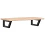 Estante de lavabo de pared de acero y madera maciza de roble von , Badezimmerwaschtische - Ref: Foro24-3302331, Preis: 74,56 ...