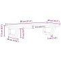 Estante de lavabo de pared de acero y madera maciza de roble von , Badezimmerwaschtische - Ref: Foro24-3302338, Preis: 81,07 ...