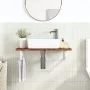 Estante de lavabo de pared de acero y madera maciza de roble von , Badezimmerwaschtische - Ref: Foro24-3302346, Preis: 77,90 ...