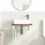 Estante de lavabo de pared de acero y madera maciza de roble von , Badezimmerwaschtische - Ref: Foro24-3302350, Preis: 73,11 ...