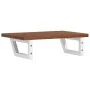 Estante de lavabo de pared de acero y madera maciza de roble von , Badezimmerwaschtische - Ref: Foro24-3302350, Preis: 73,11 ...
