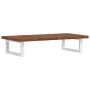 Estante de lavabo de pared de acero y madera maciza de roble de , Tocadores de baño - Ref: Foro24-3302344, Precio: 82,05 €, D...