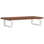 Estante de lavabo de pared de acero y madera maciza de roble de , Tocadores de baño - Ref: Foro24-3302344, Precio: 82,05 €, D...