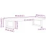 Estante de lavabo de pared de acero y madera maciza de roble de , Tocadores de baño - Ref: Foro24-3302344, Precio: 82,05 €, D...