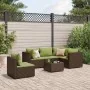 Set muebles de jardín 6 piezas y cojines ratán sintético marrón by , Garden sets - Ref: Foro24-3308166, Price: 404,91 €, Disc...