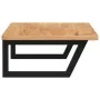 Estante de lavabo de pared de acero y madera maciza de roble de , Tocadores de baño - Ref: Foro24-3302399, Precio: 121,39 €, ...