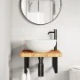 Estante de lavabo de pared de acero y madera maciza de roble by , bathroom vanities - Ref: Foro24-3302409, Price: 94,54 €, Di...