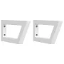 Soportes estante de lavabo 2 unidades trapecio acero blanco by , Supports and crossbars - Ref: Foro24-4007277, Price: 31,69 €...