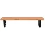 Estante de lavabo de pared de acero y madera maciza de haya de , Tocadores de baño - Ref: Foro24-3302367, Precio: 74,89 €, De...
